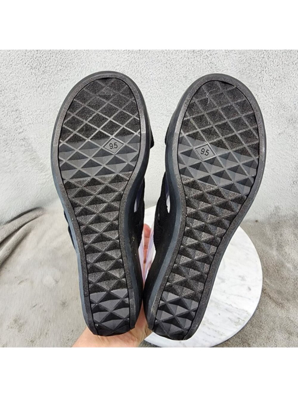 Aerosoles Shoes Womens Size 9.5 Black Fabric Slip On Sandals - Picture 7 of 11